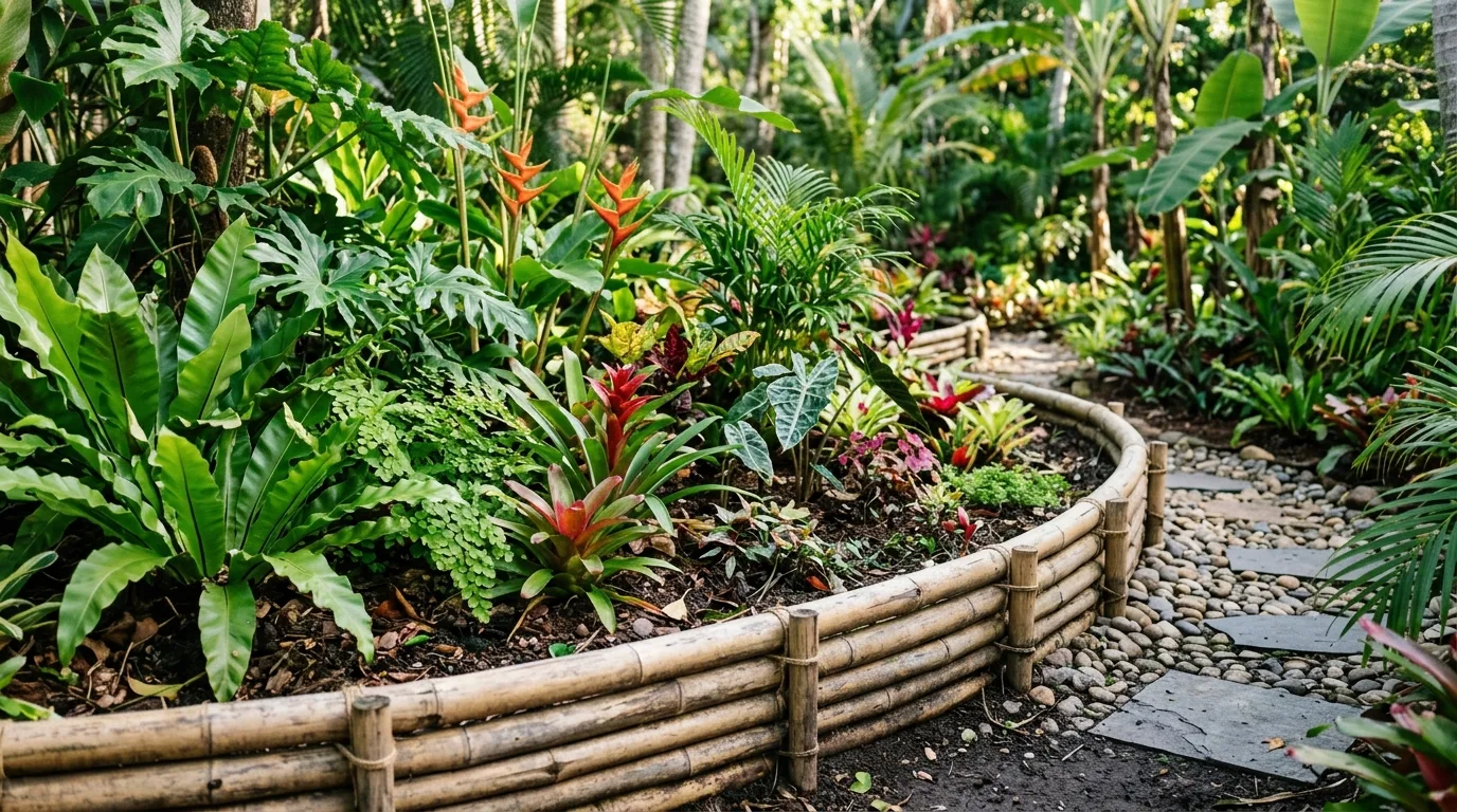 Gravel trench border creating subtle separation between grass and planting.